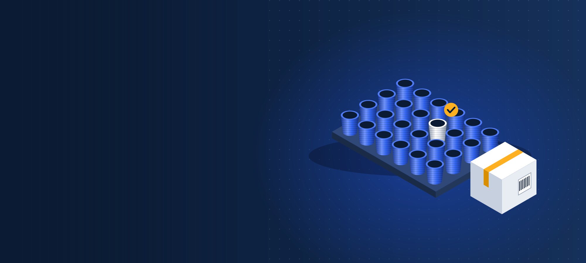 Lote de piezas corporativas idénticas impresas en 3D sobre una mesa de trabajo